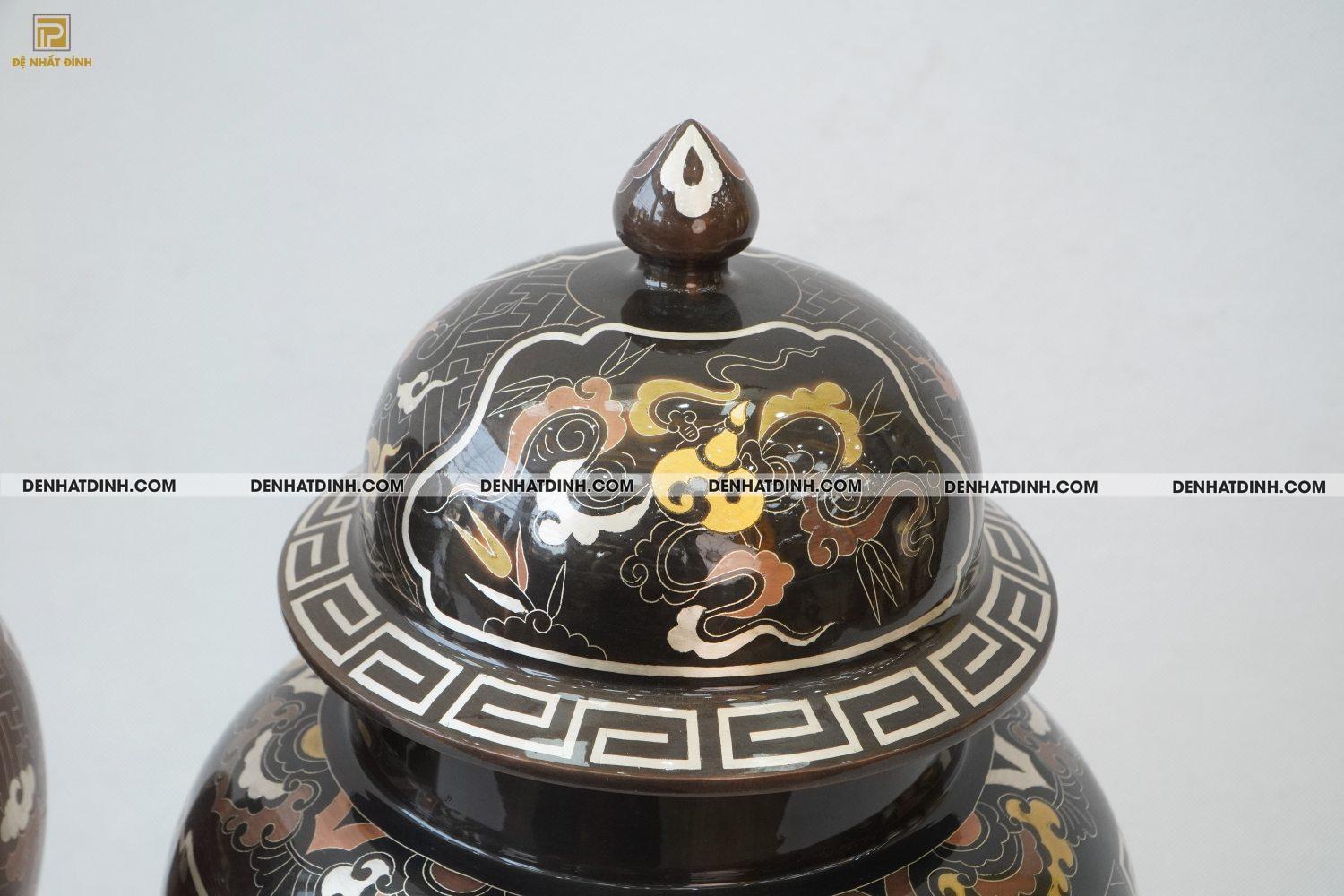 Chóe 38 bằng đồng đỏ khảm ngũ sắc - Ảnh 5