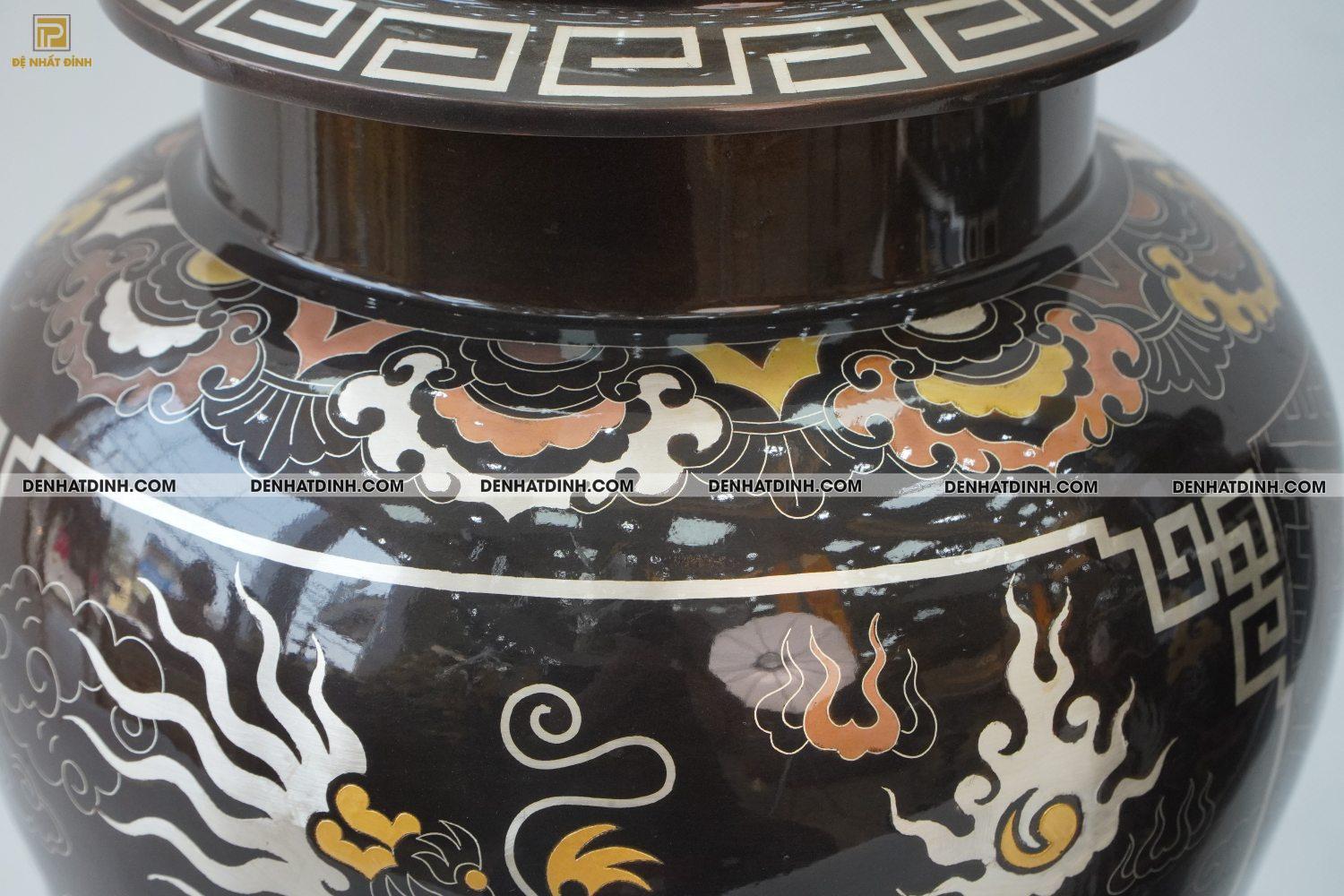 Chóe 38 bằng đồng đỏ khảm ngũ sắc - Ảnh 6