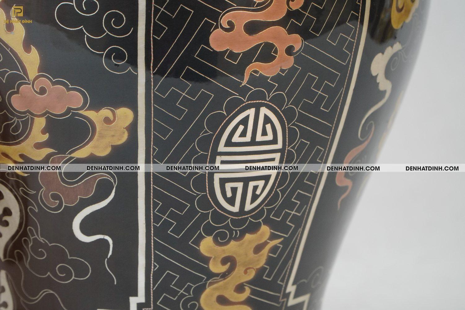 Chóe 38 bằng đồng đỏ khảm ngũ sắc - Ảnh 10