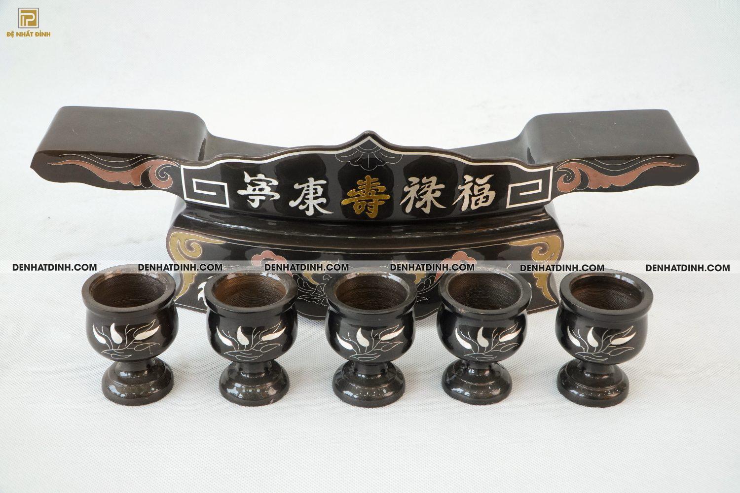 Khay 5 đồng đỏ khảm ngũ sắc - Ảnh 5