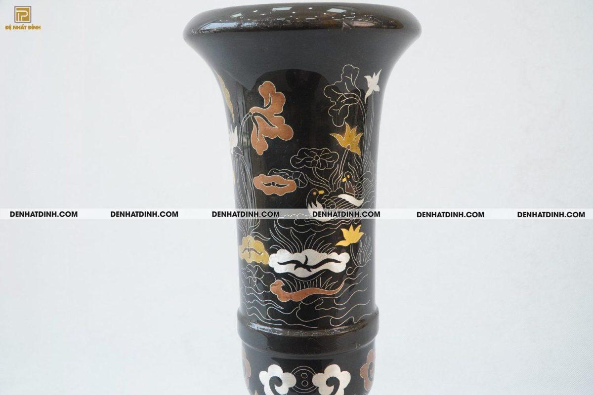 Ống hương đồng đỏ 35 khảm ngũ sắc - Ảnh 2