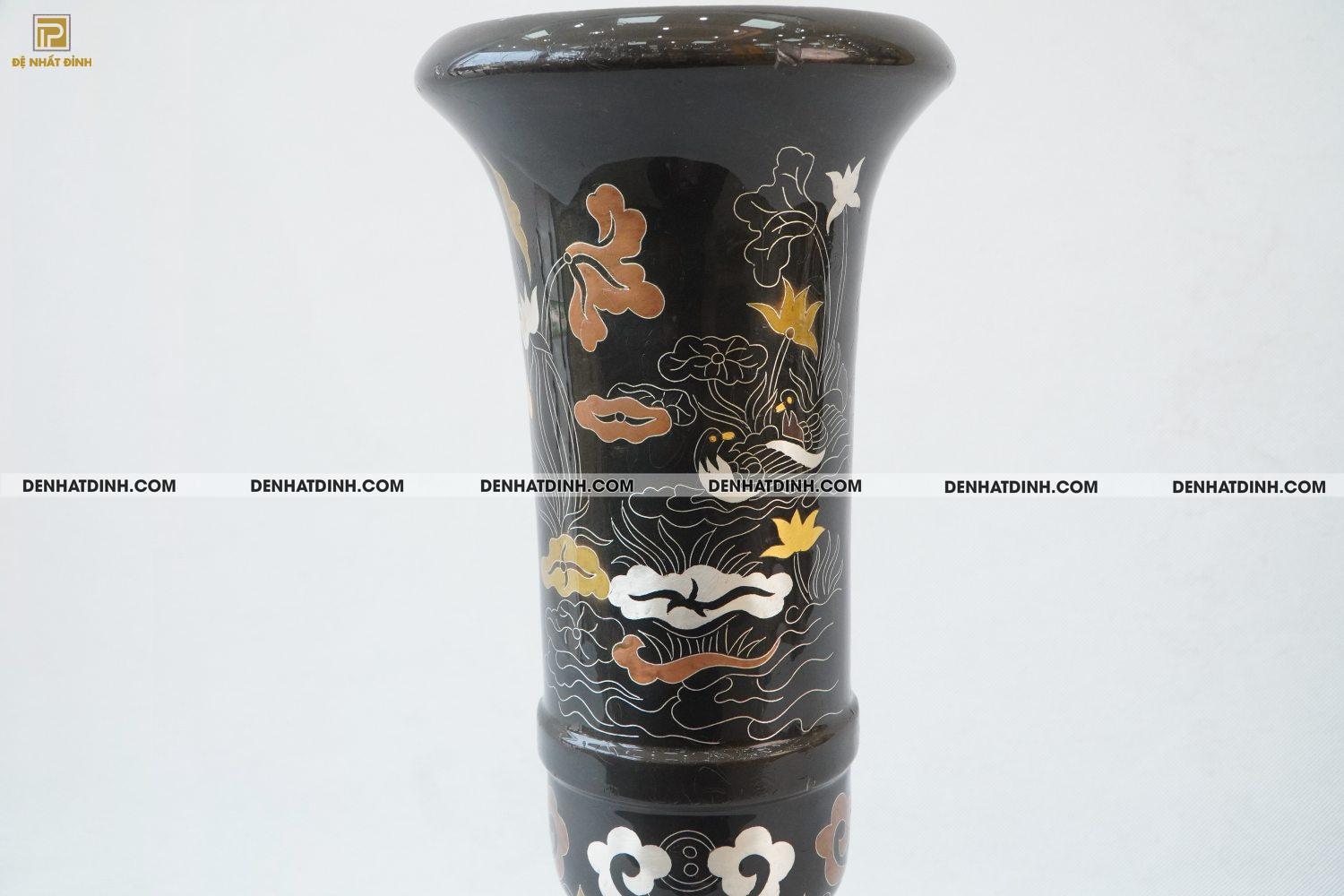 Ống hương đồng đỏ 35 khảm ngũ sắc - Ảnh 2