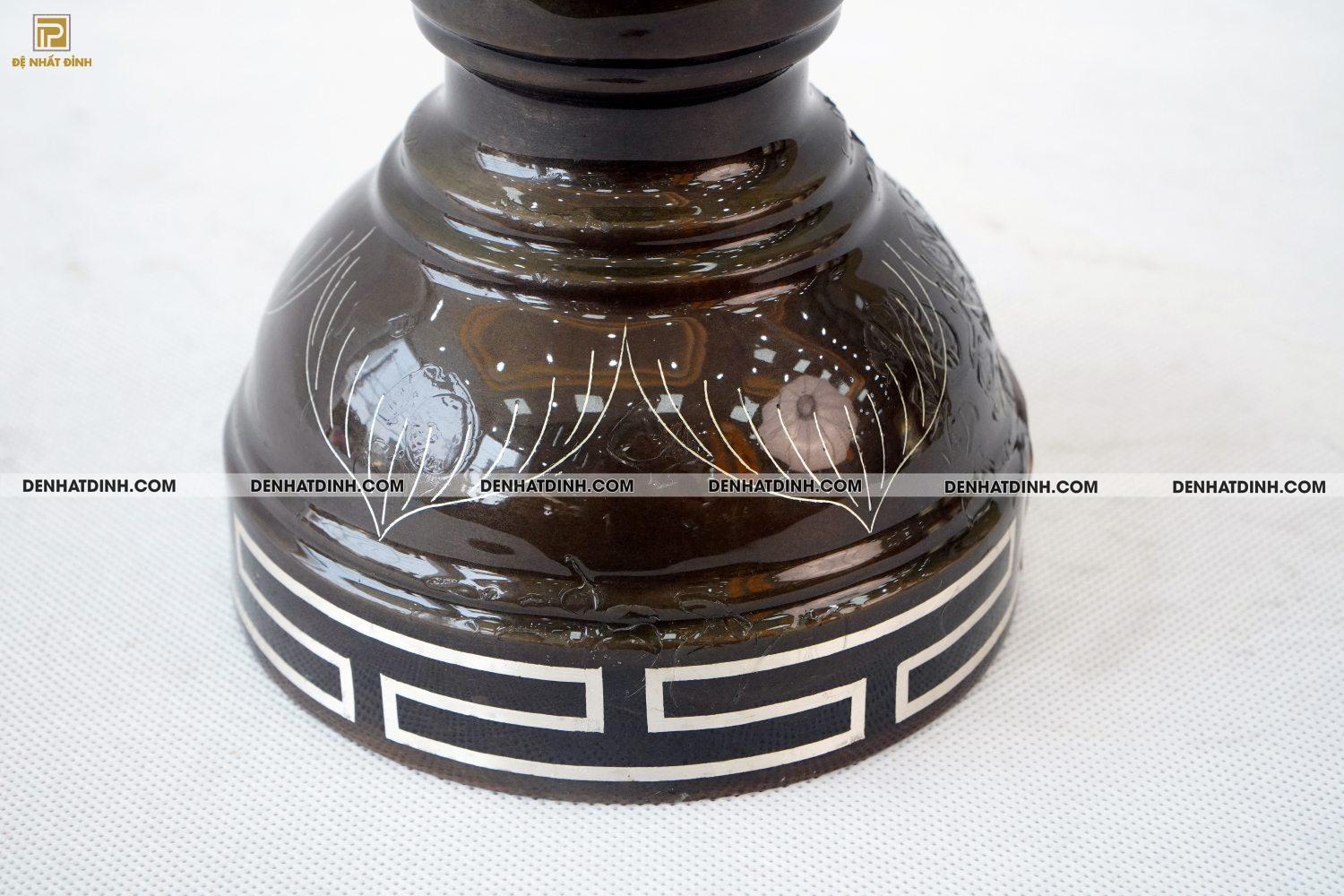 Ống hương đồng đỏ 35 khảm ngũ sắc - Ảnh 5