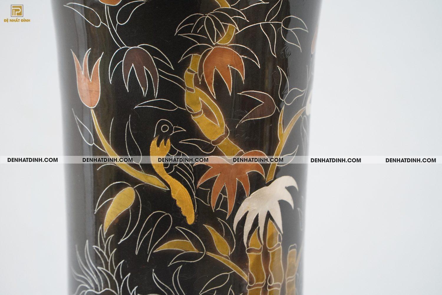 Ống hương đồng đỏ 35 khảm ngũ sắc - Ảnh 4