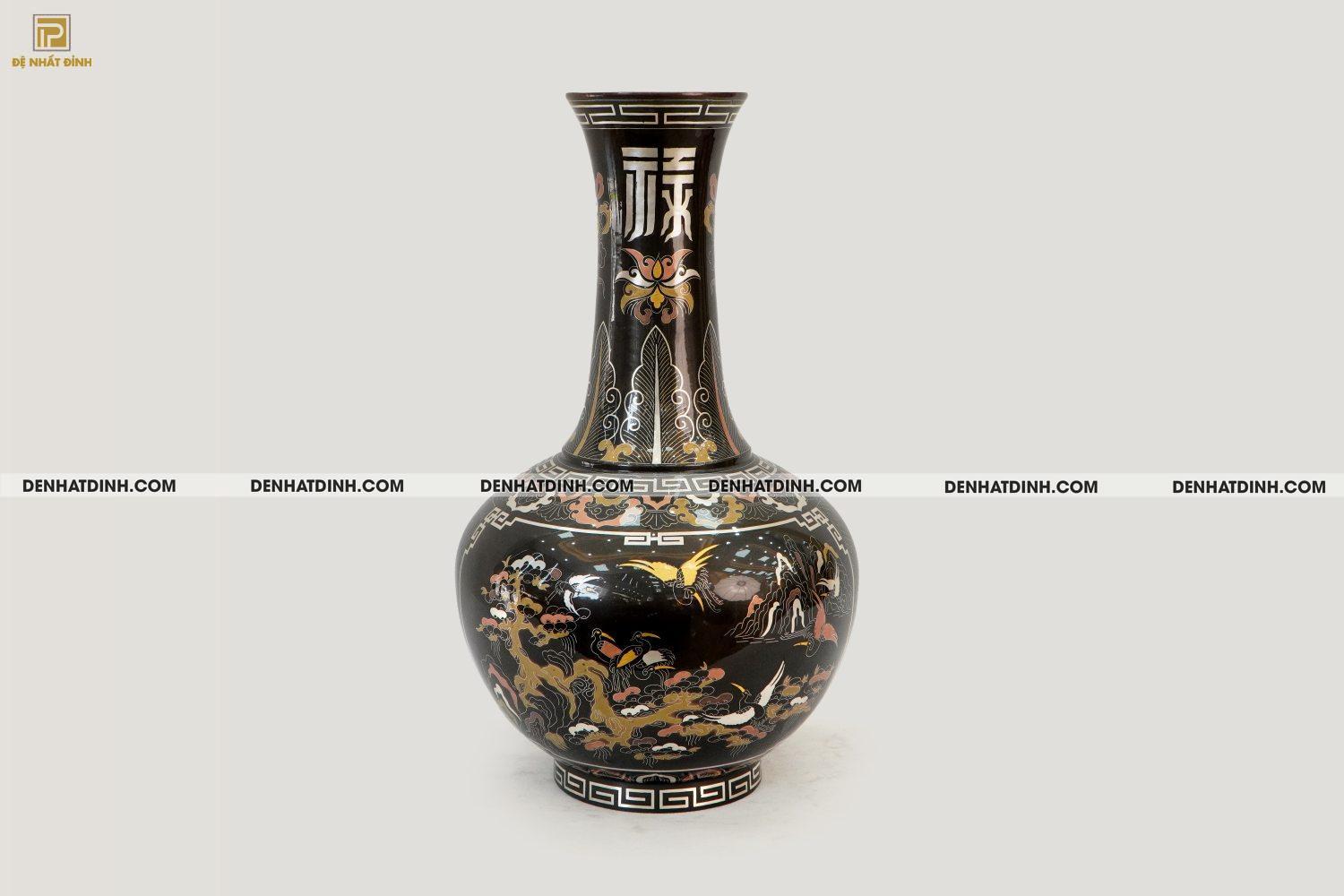 Lọ củ tỏi đồng đỏ 50 khảm ngũ sắc