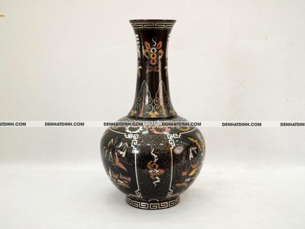 Alternative view of Lọ củ tỏi đồng đỏ 50 khảm ngũ sắc