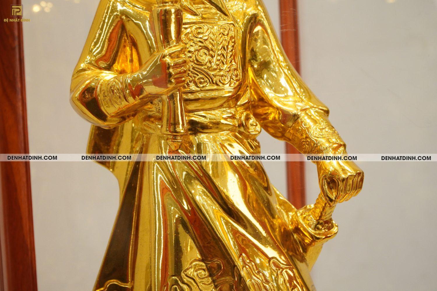Tượng đồng Trần Hưng Đạo cao 40cm 50cm 70cm 90cm dát vàng - Ảnh 4