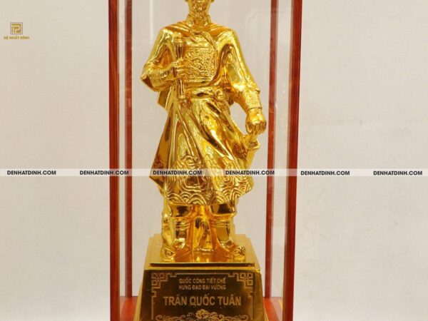 Tượng Trần Hưng Đạo bằng đồng 90cm dát vàng