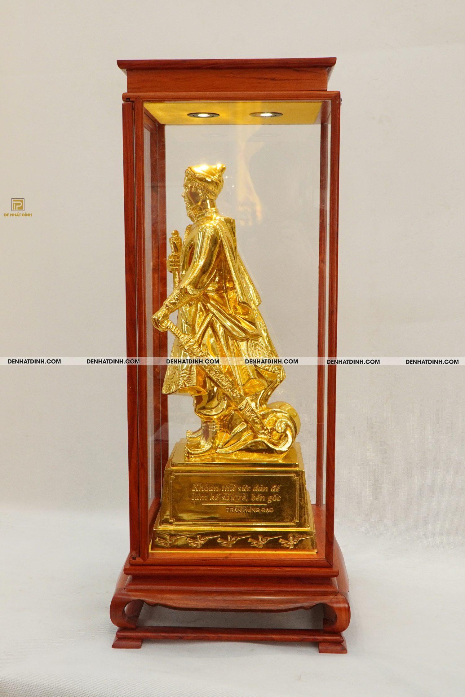 Tượng đồng Trần Hưng Đạo cao 40cm 50cm 70cm 90cm dát vàng - Ảnh 5