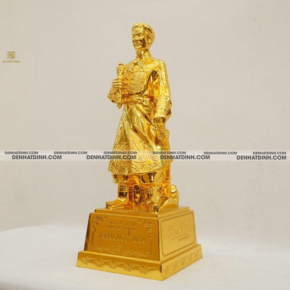 Tượng đồng Trần Hưng Đạo cao 40cm 50cm 70cm 90cm dát vàng