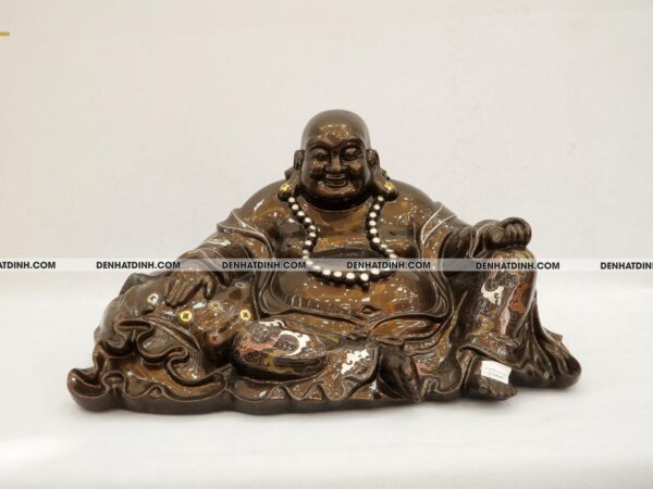 Tượng đồng Di Lạc khảm ngũ sắc