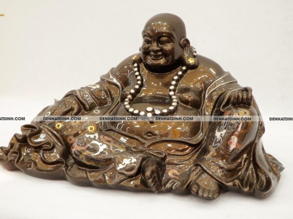 Alternative view of Tượng đồng Di Lạc khảm ngũ sắc