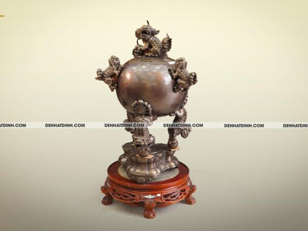 Đỉnh Thất lân vờn cầu 1m trơn