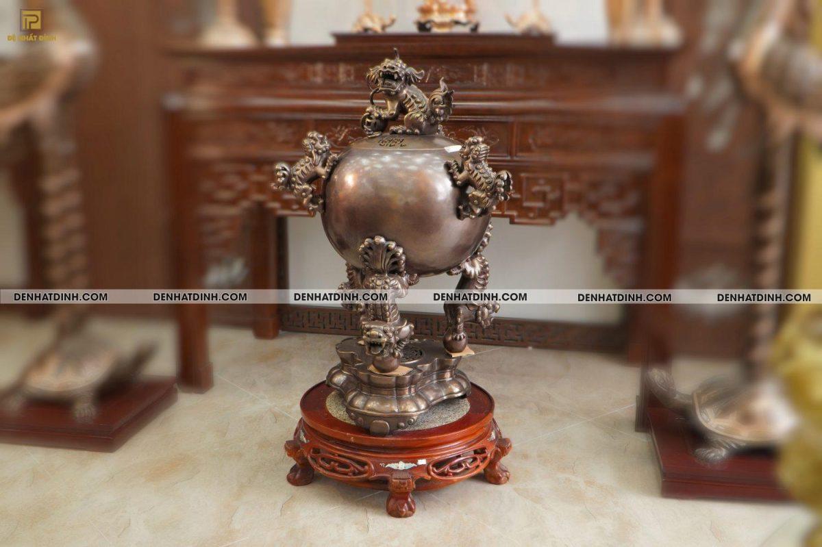Đỉnh Thất lân vờn cầu 1m trơn - Ảnh 2