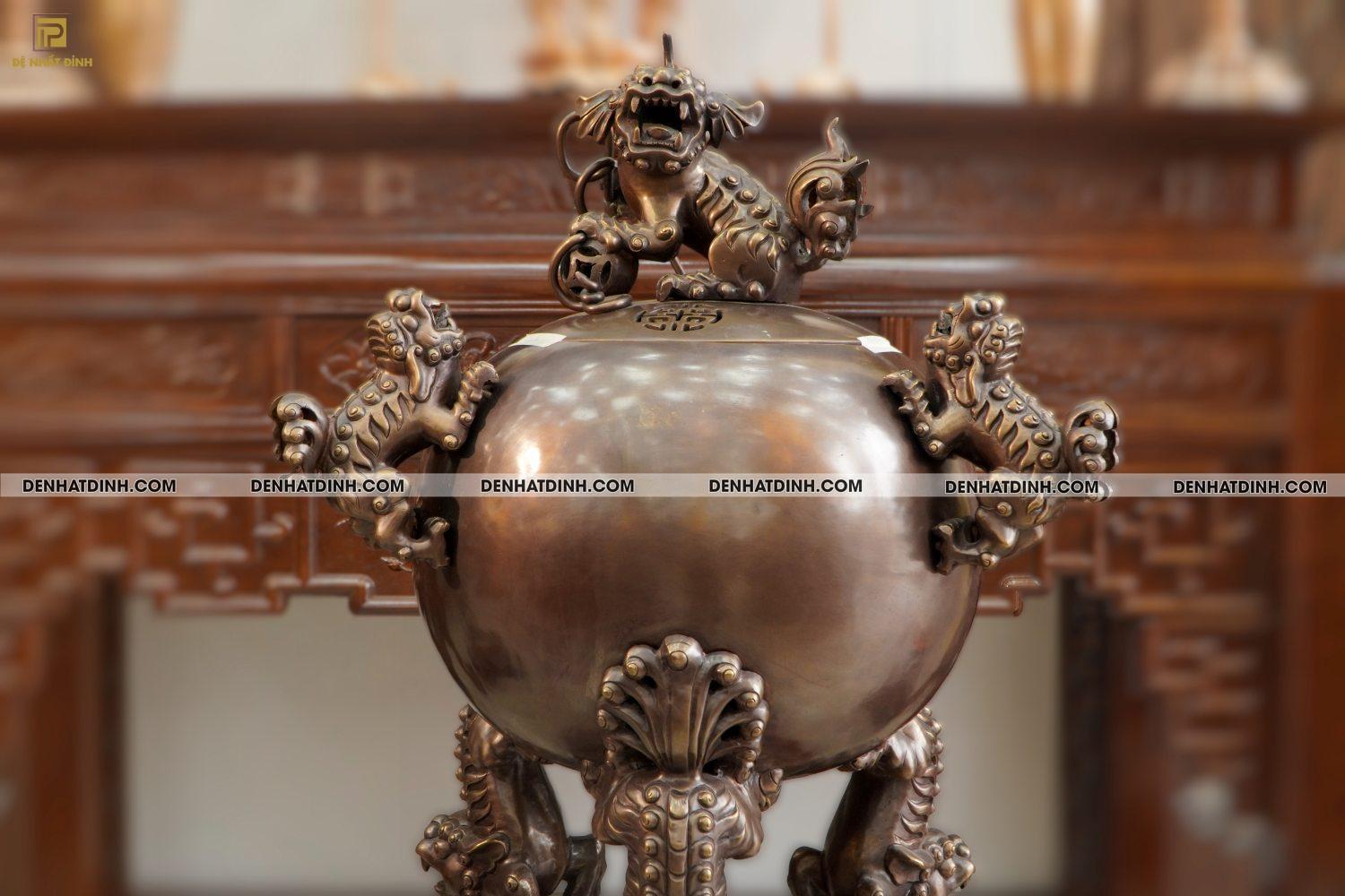 Đỉnh Thất lân vờn cầu 1m trơn - Ảnh 4