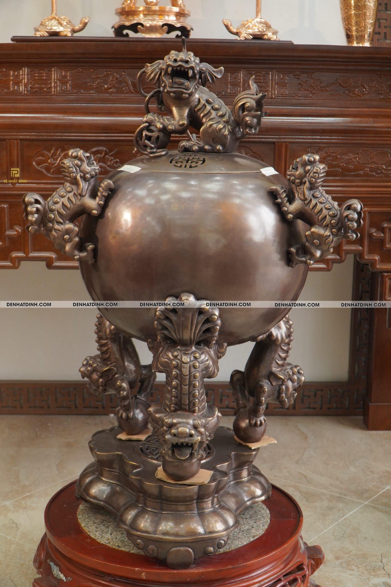 Đỉnh Thất lân vờn cầu 1m trơn - Ảnh 9