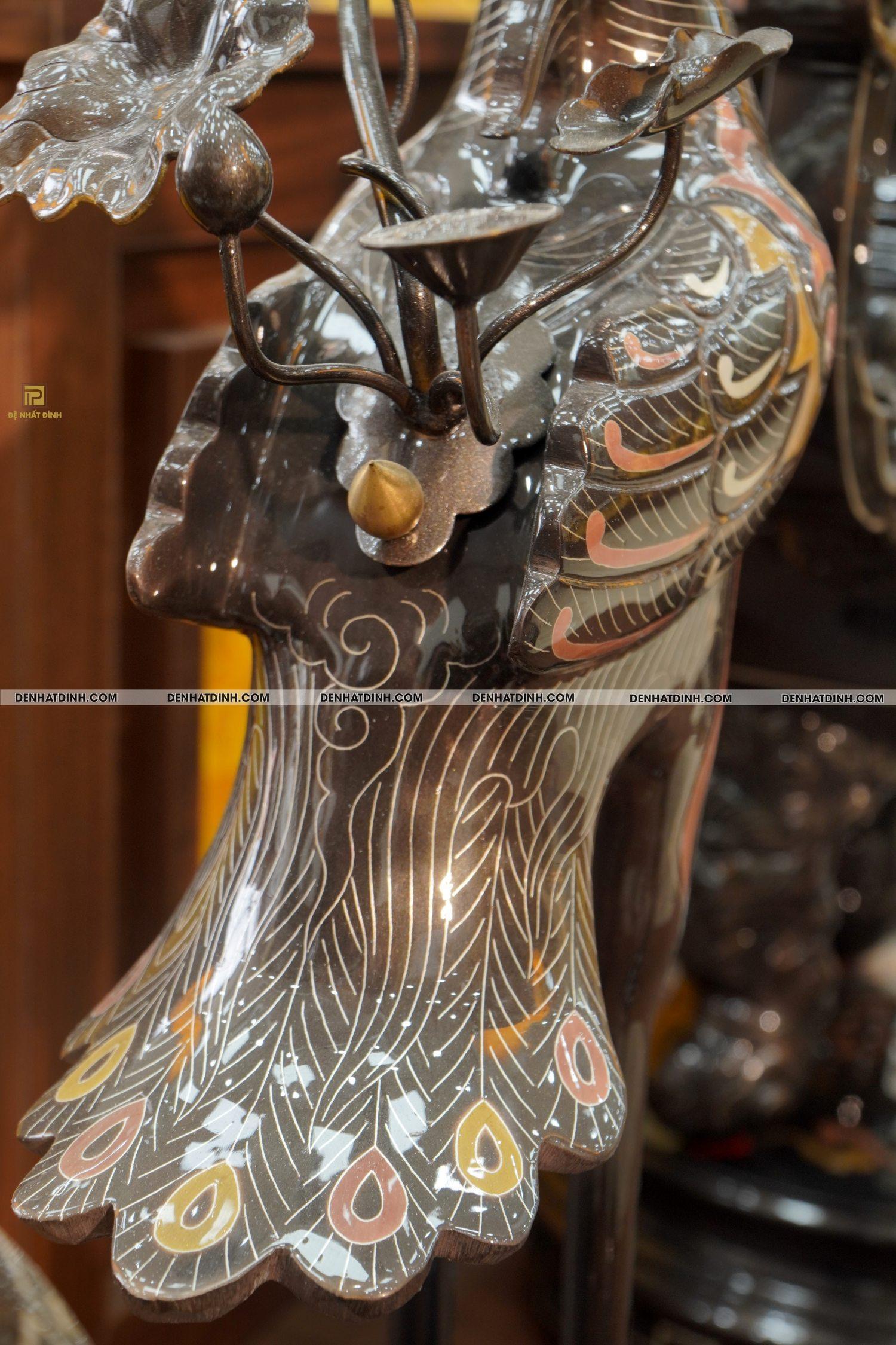 Bộ đỉnh đồng Ngũ sự song long 75 đồng đỏ khảm ngũ sắc - Ảnh 8