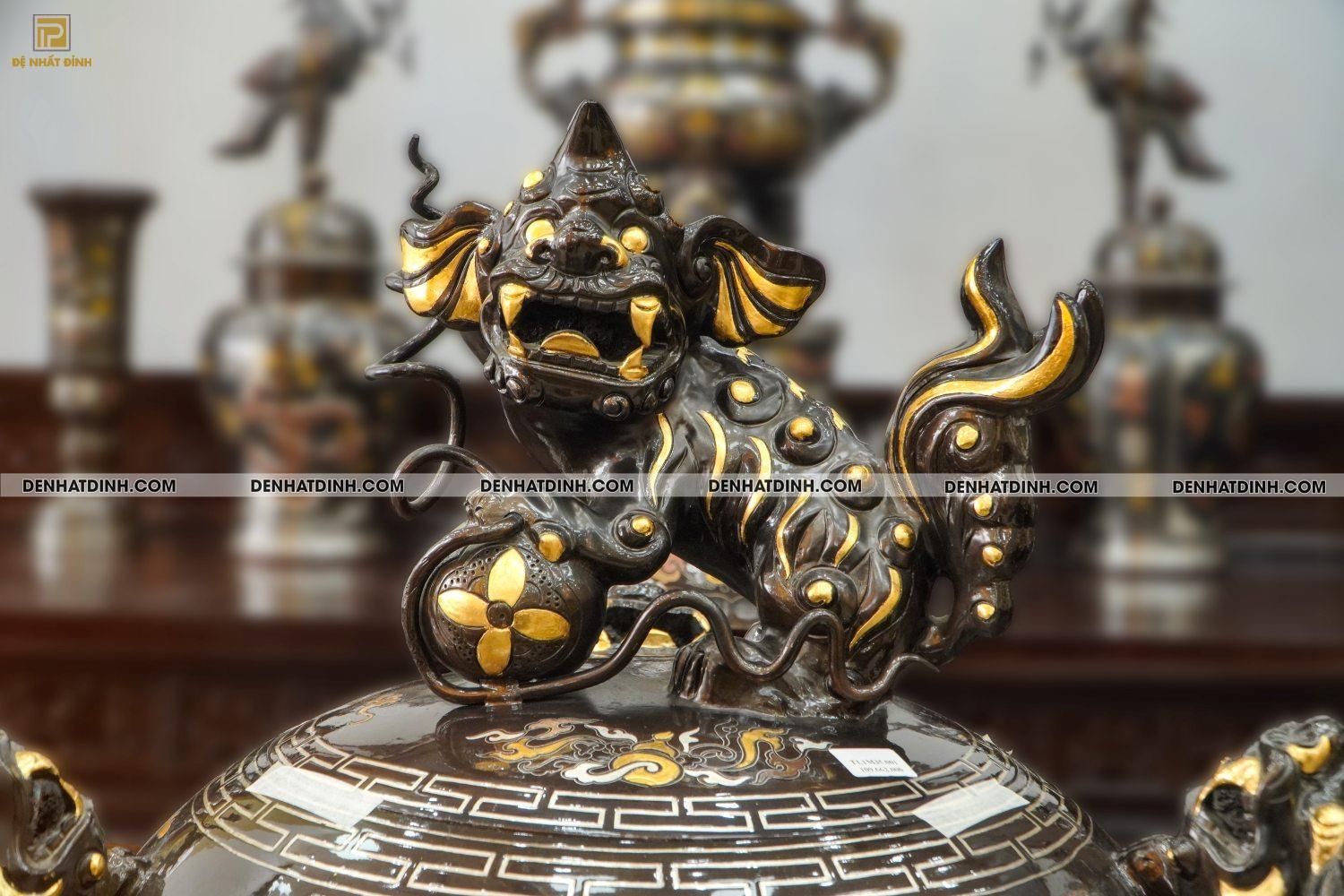 Thất lân đồng đỏ khảm tam khí 1m35 - Ảnh 2