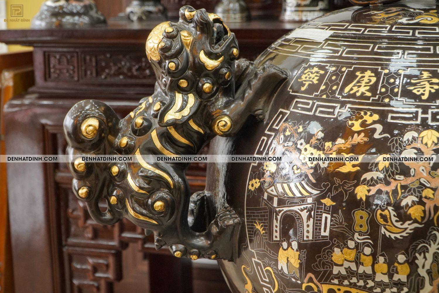 Thất lân đồng đỏ khảm tam khí 1m35 - Ảnh 3