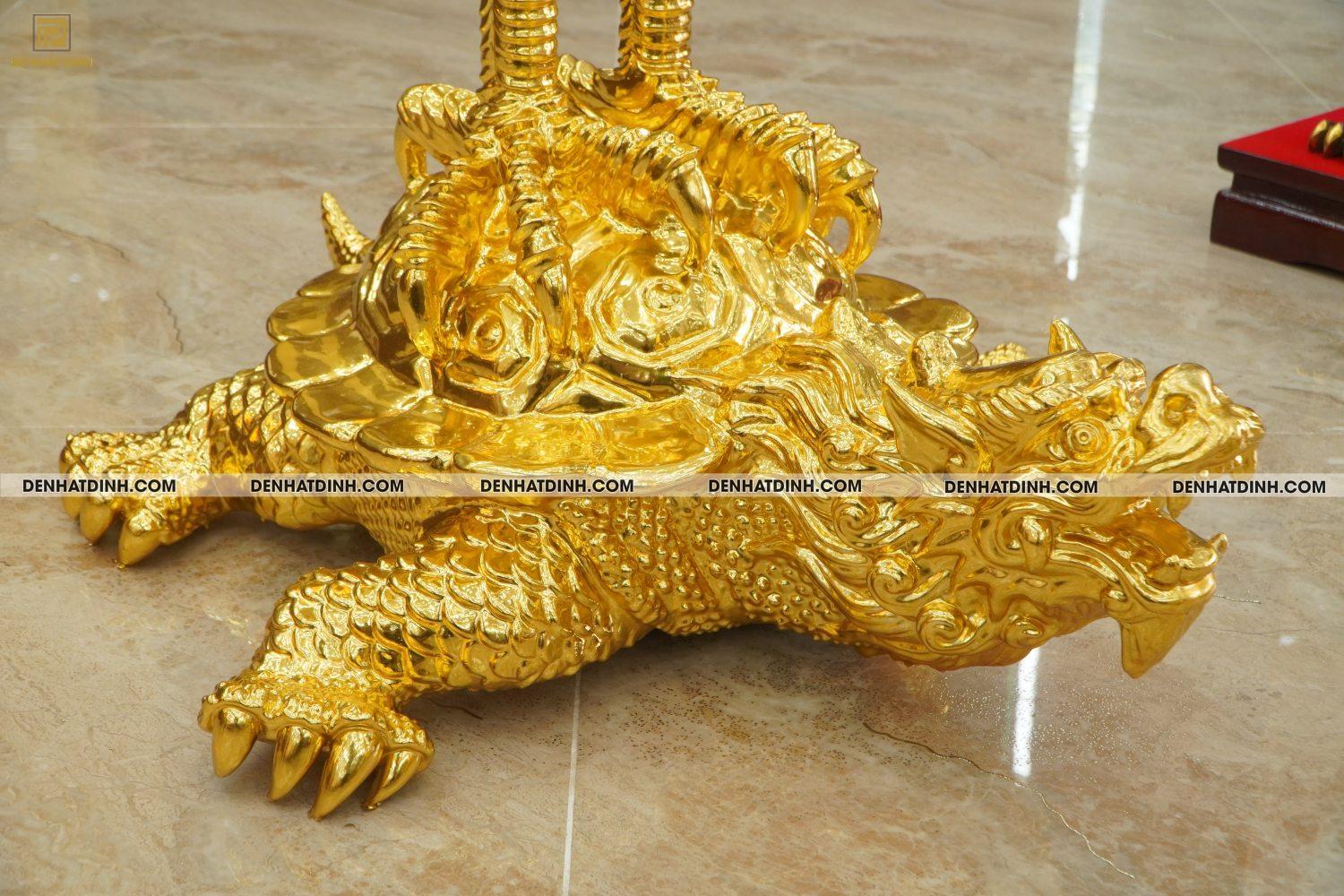 Hạc chầu 2m52 ngậm cạnh sen dát vàng 24K cao cấp - Ảnh 7