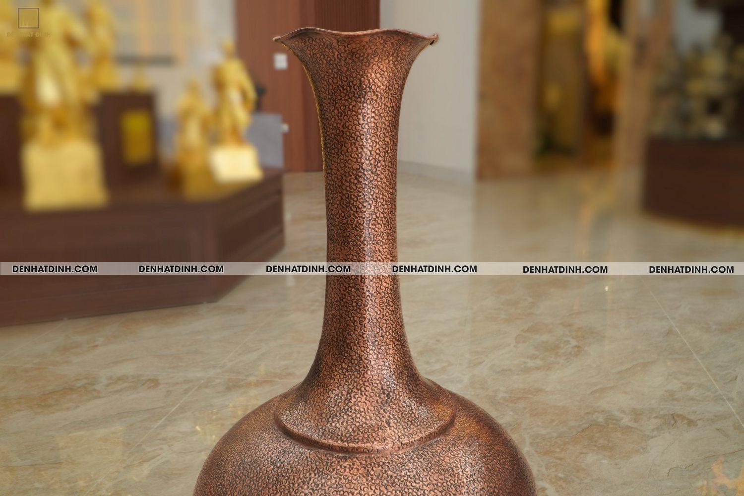 Lọ củ tỏi đồng đỏ phong thủy 70 - Ảnh 3