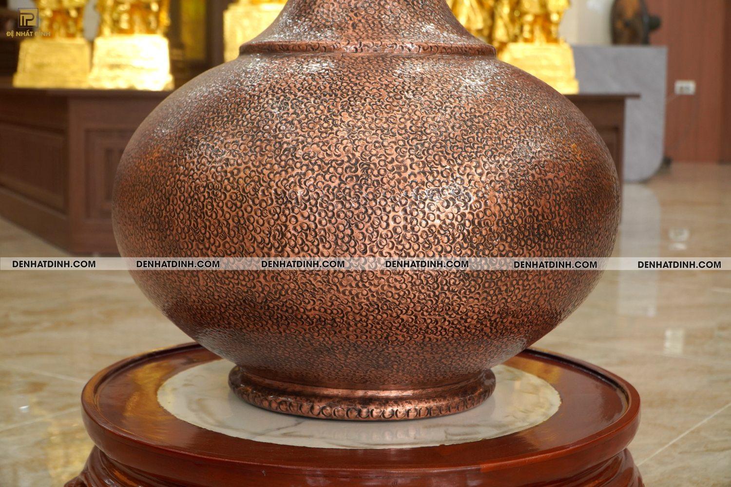 Lọ củ tỏi đồng đỏ phong thủy 70 - Ảnh 5