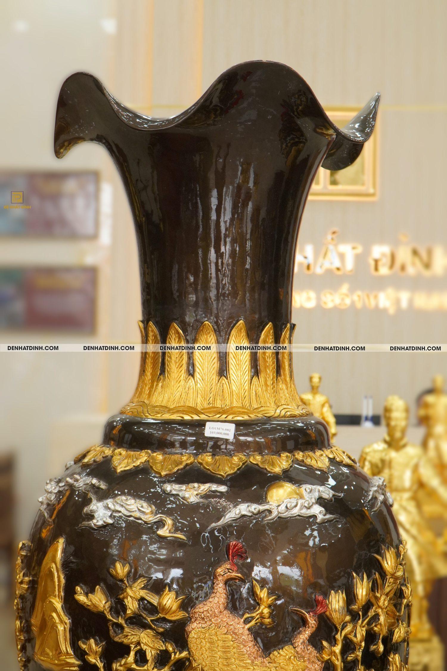 Đôi lục bình vinh hoa phú quý đồng đỏ 1m76 - Ảnh 3