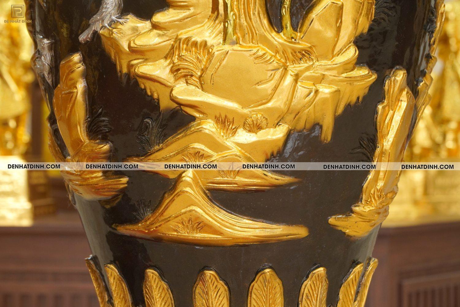 Đôi lục bình vinh hoa phú quý đồng đỏ 1m76 - Ảnh 6