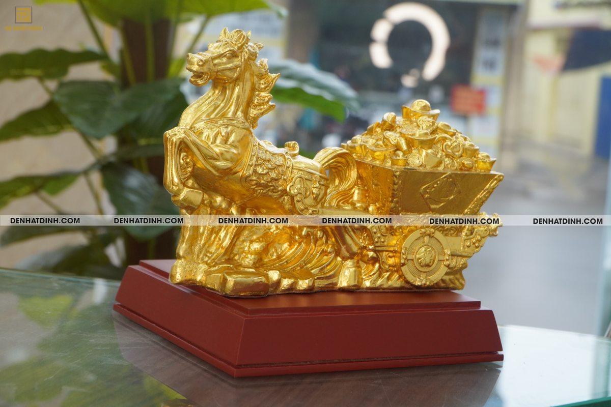 Ngựa kéo xe tiền bằng đồng dát vàng 24K - Ảnh 6