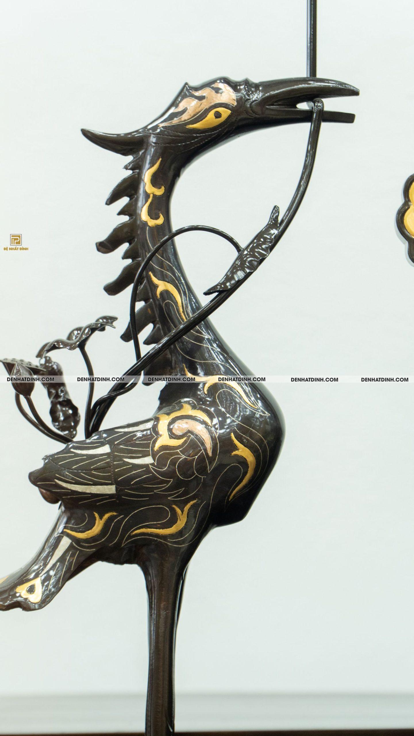 Bộ đỉnh đồng Ngũ sự hoa sòi 60 khảm tam khí -002 - Ảnh 5