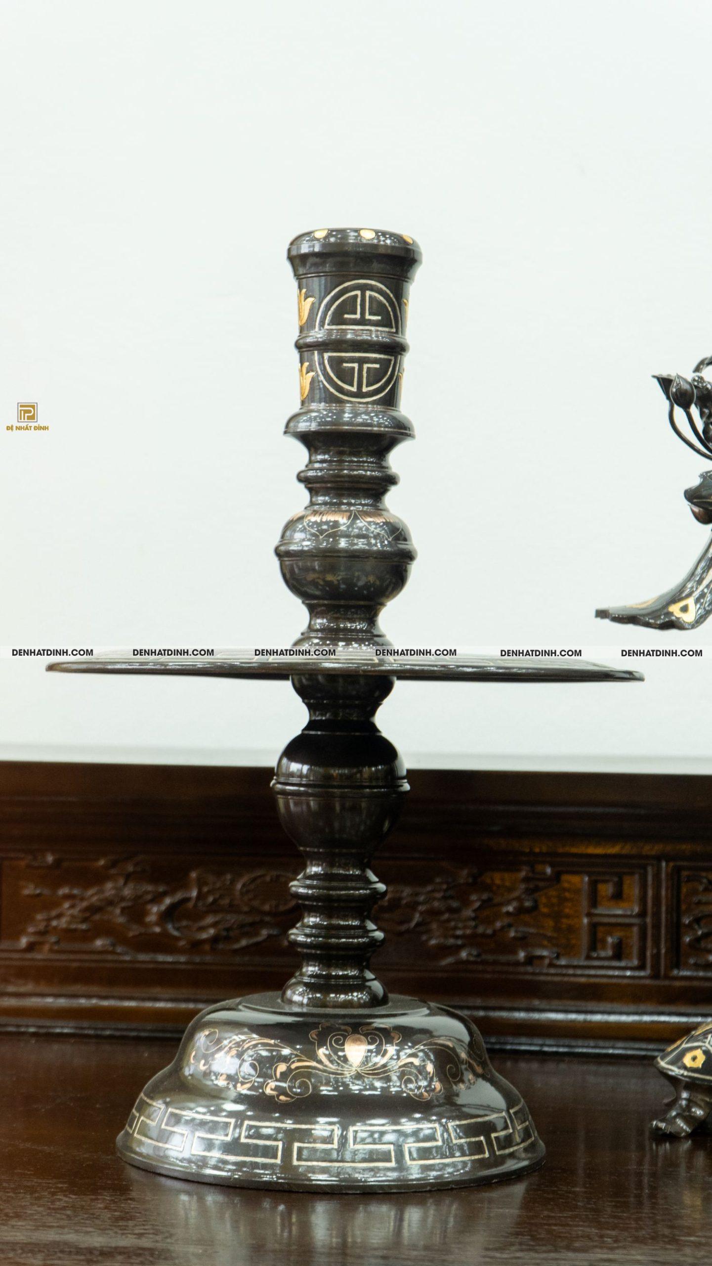 Bộ đỉnh đồng Ngũ sự hoa sòi 60 khảm tam khí -002 - Ảnh 6