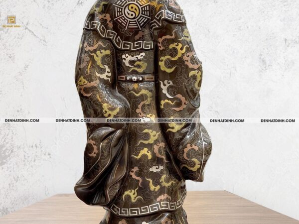 Alternative view of Tượng Gia Cát Lượng bằng đồng khảm ngũ sắc cao 70cm