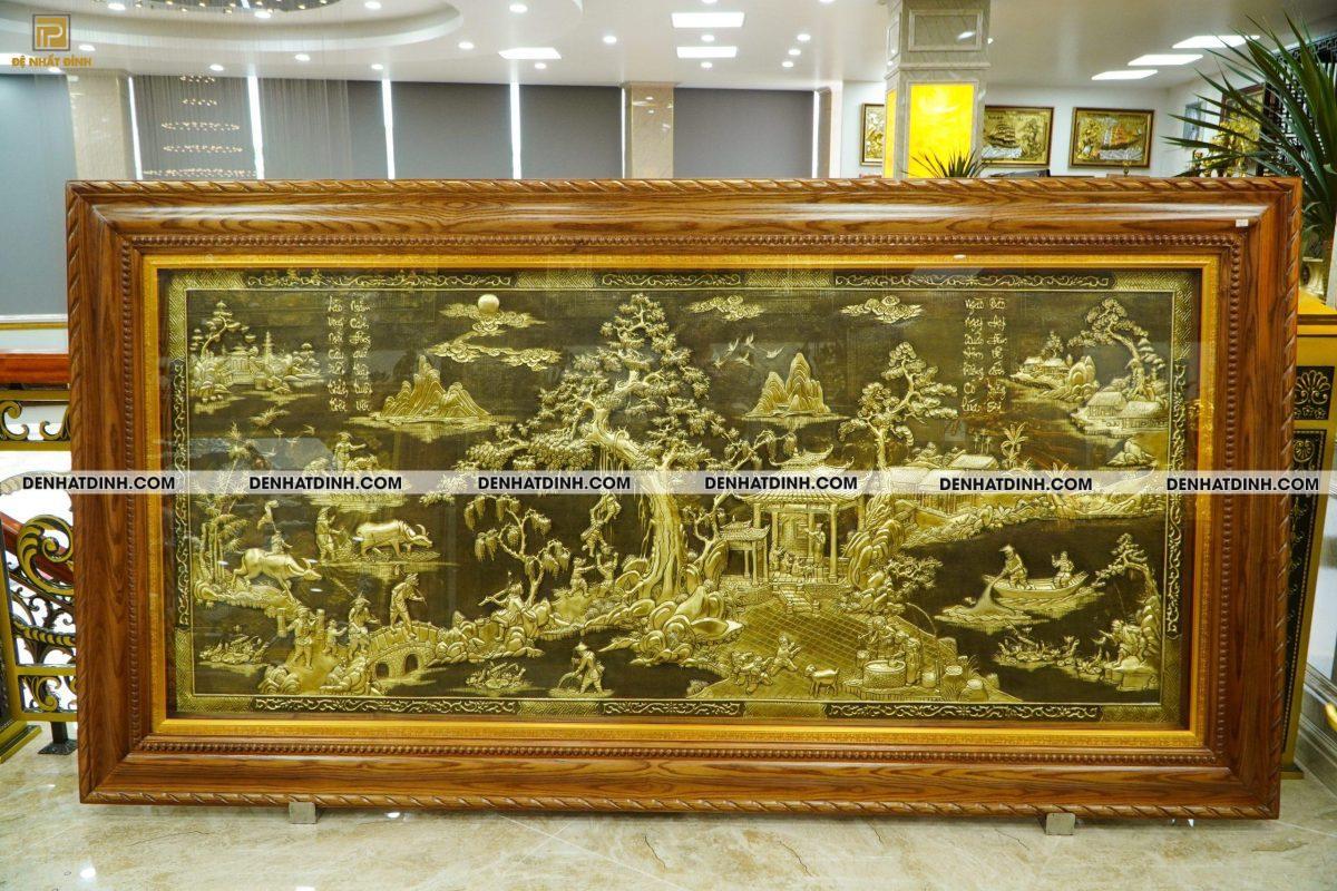 Tranh đồng quê 1m2x2m3 màu giả cổ - Hàng Kỹ