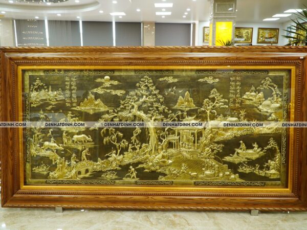 Tranh đồng quê 1m2x2m3 màu giả cổ - Hàng Kỹ