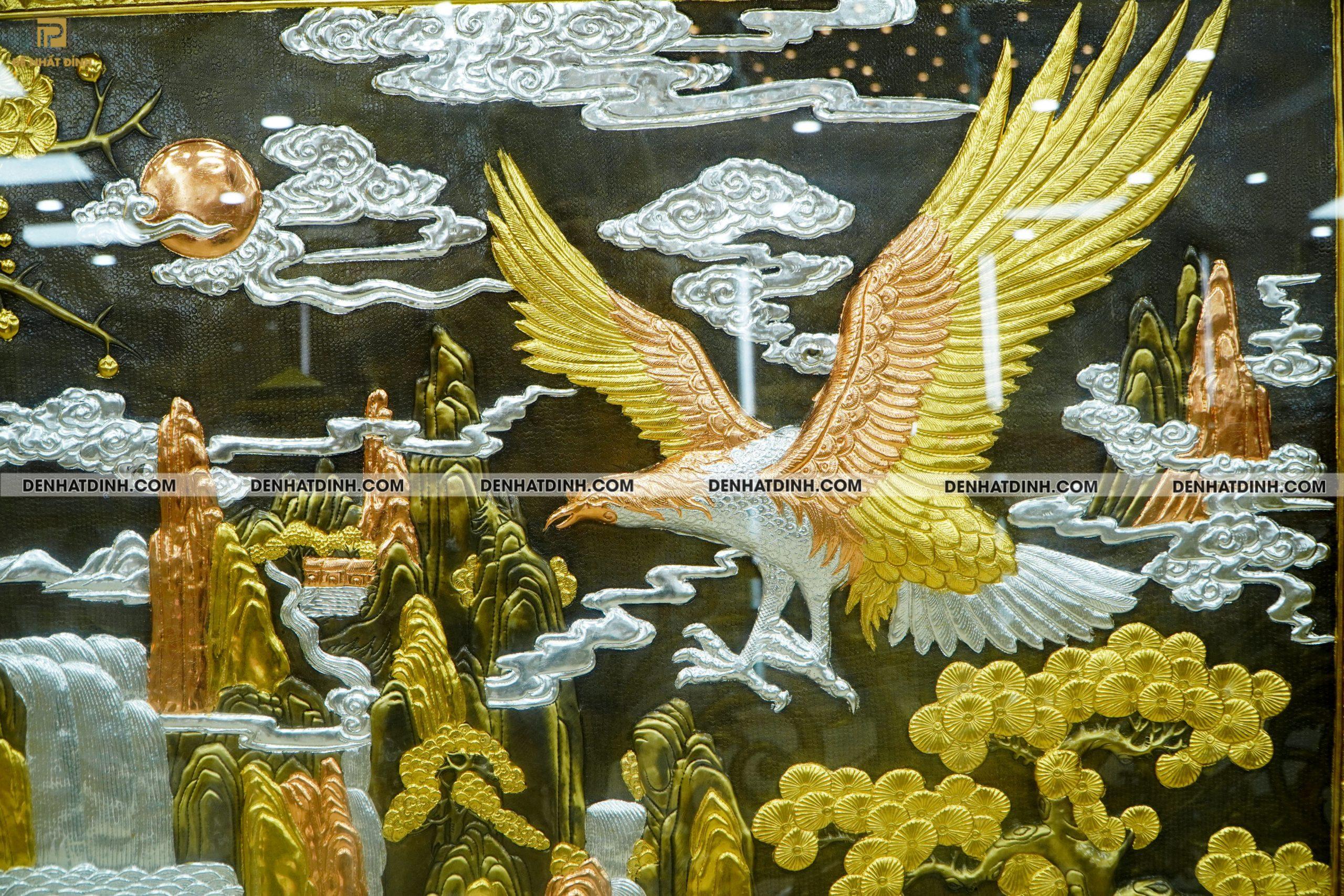 Tranh anh hùng tương ngộ khảm tam khí - hàng làm riêng - Ảnh 3