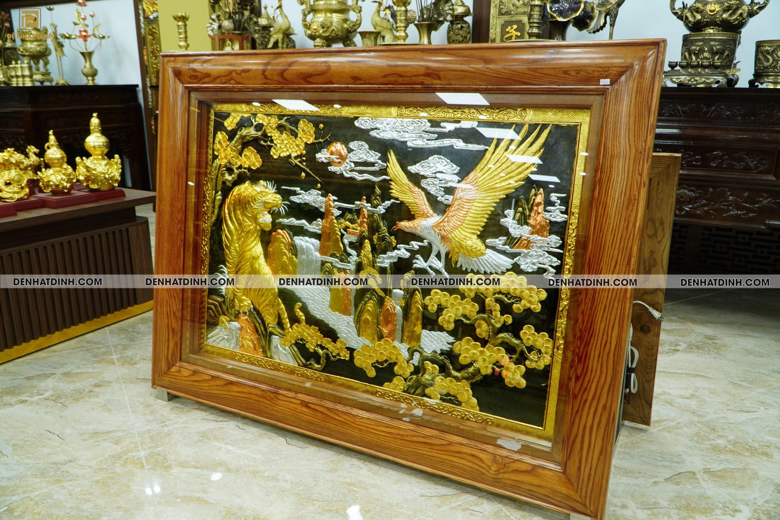 Tranh anh hùng tương ngộ khảm tam khí - hàng làm riêng - Ảnh 6