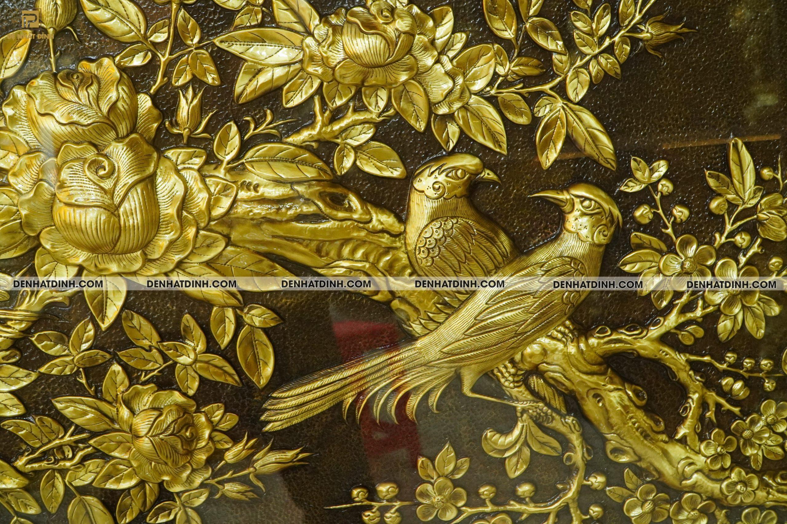 Tranh Vinh Hoa Phú Quý 1m2 x2m3 màu giả cổ hàng kỹ - Ảnh 5