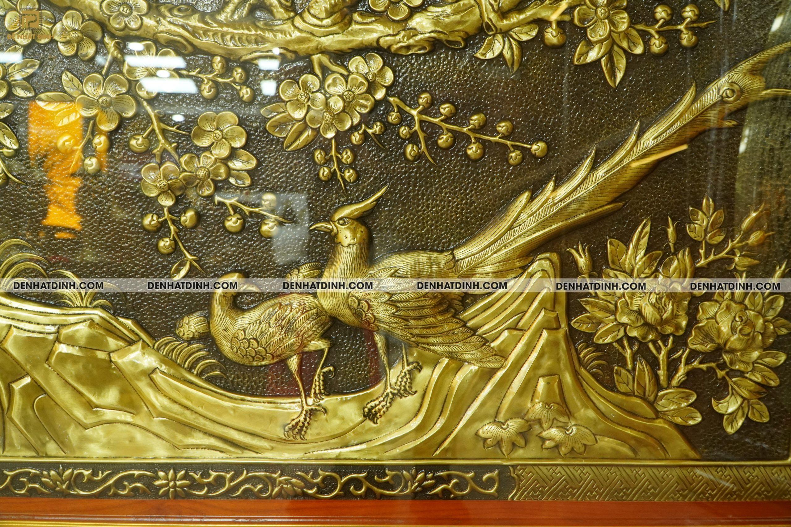 Tranh Vinh Hoa Phú Quý 1m2 x2m3 màu giả cổ hàng kỹ - Ảnh 7