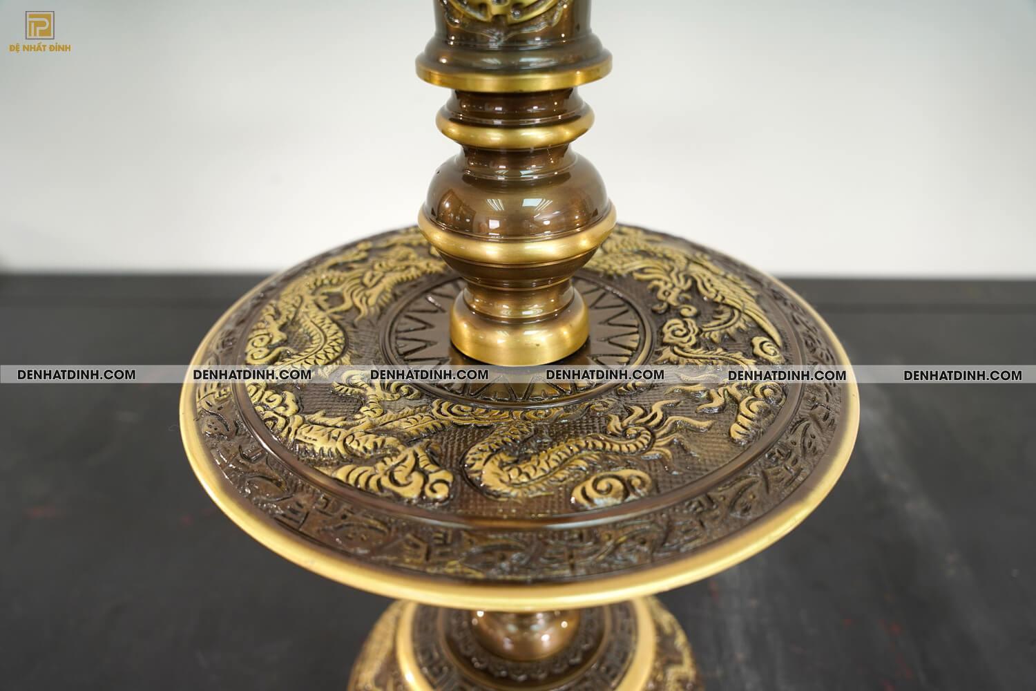 Bộ Ngũ Sự Họa Tiết Song Long Chầu Nguyệt & Nắp Cuốn Thư Cao 57cm - 65cm - Ảnh 19