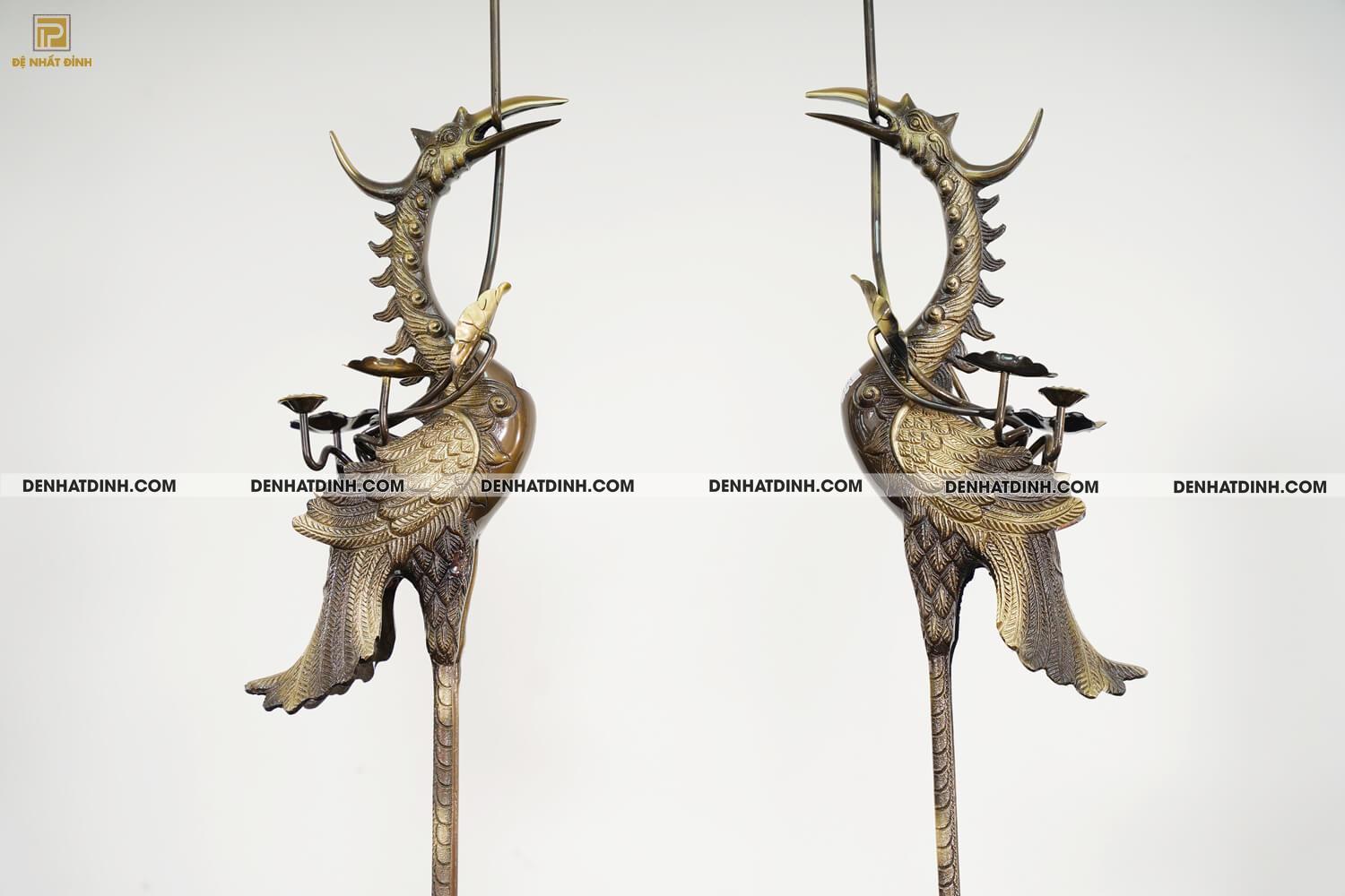 Bộ Ngũ Sự Họa Tiết Song Long Chầu Nguyệt & Nắp Cuốn Thư Cao 57cm - 65cm - Ảnh 12