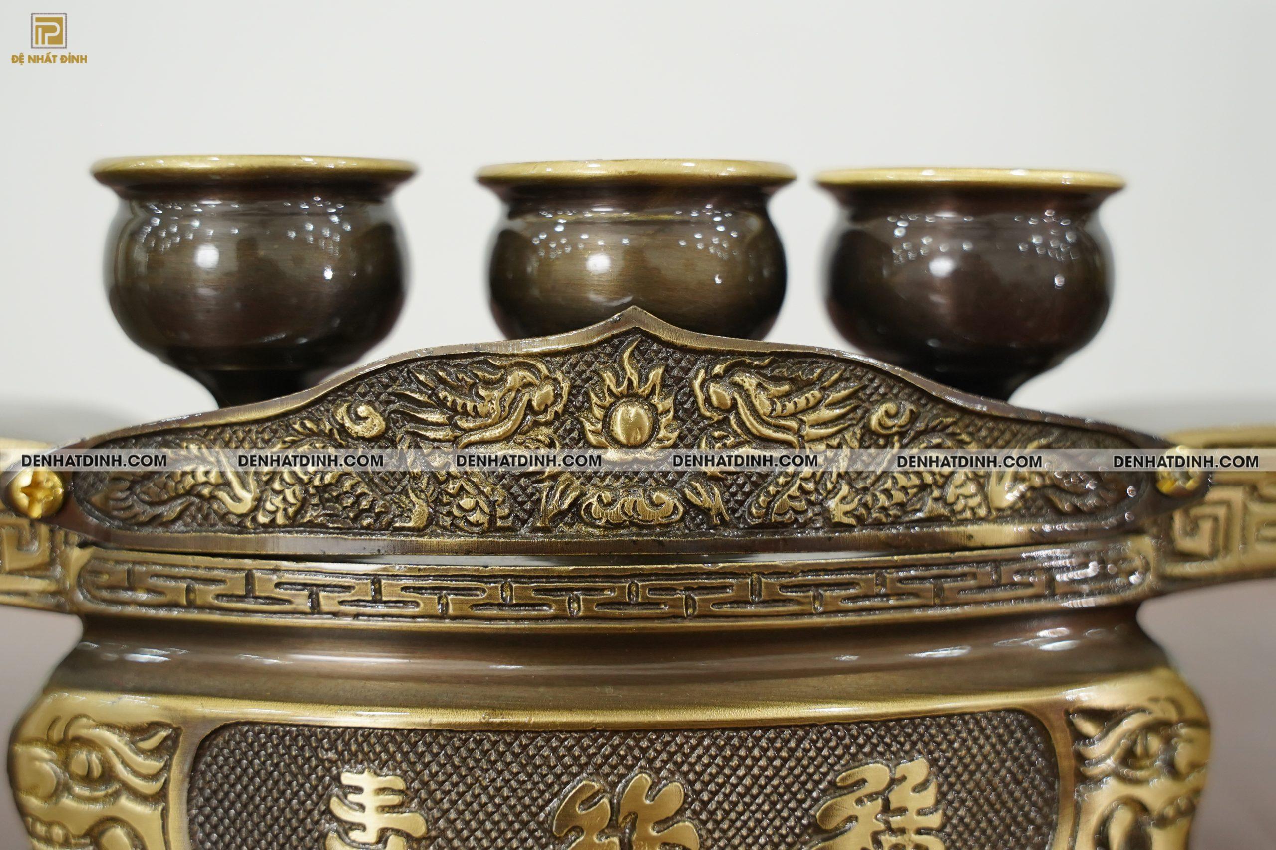 Khay chén 3 thờ hun cổ - CN - Ảnh 3