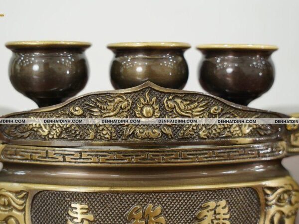 Khay chén 3 thờ hun cổ - CN