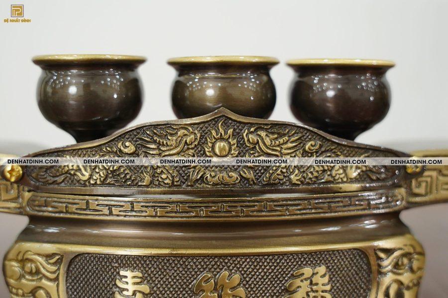 Khay chén 3 thờ hun cổ - CN