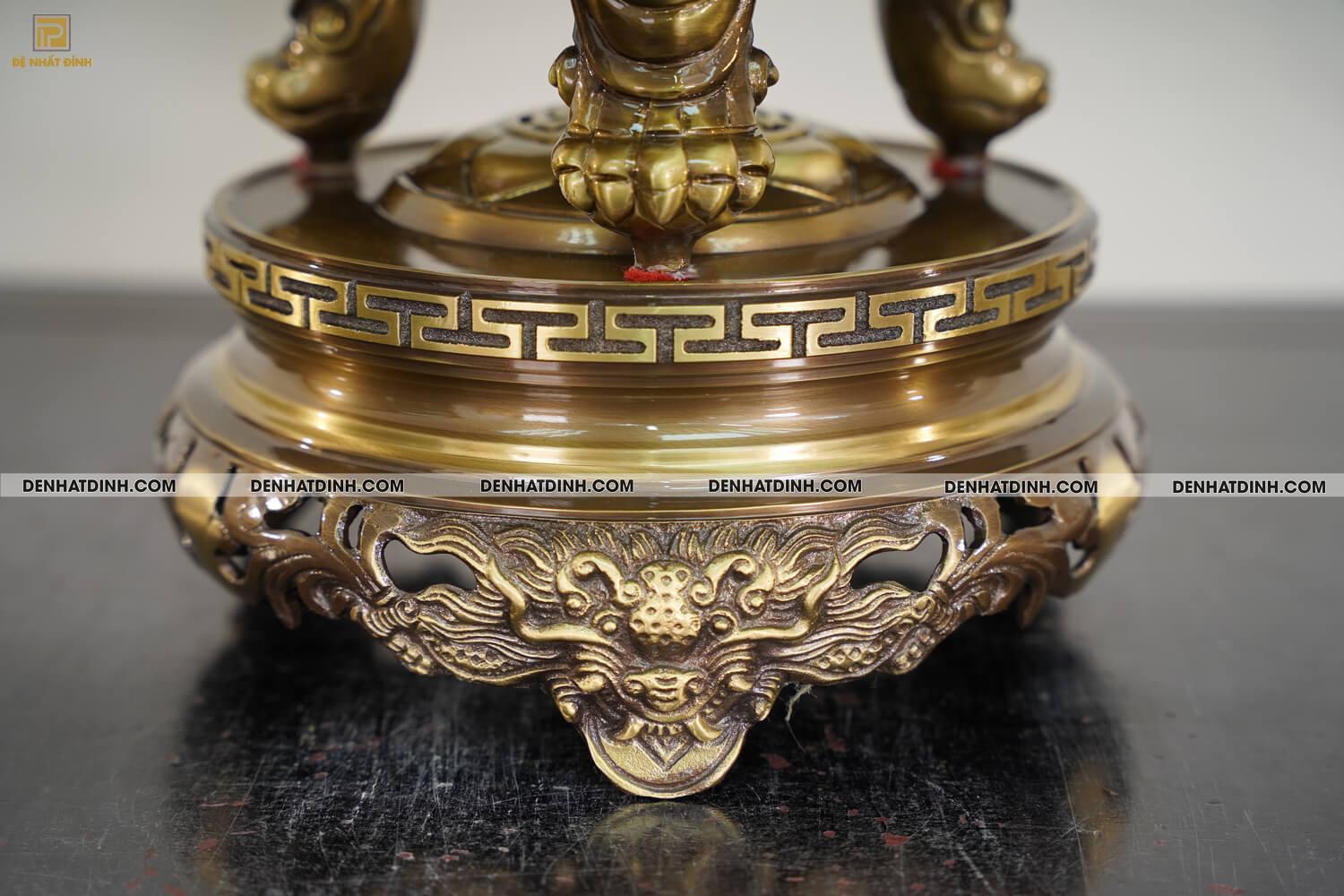 Bộ Ngũ Sự Họa Tiết Song Long Chầu Nguyệt & Nắp Cuốn Thư Cao 57cm - 65cm - Ảnh 10