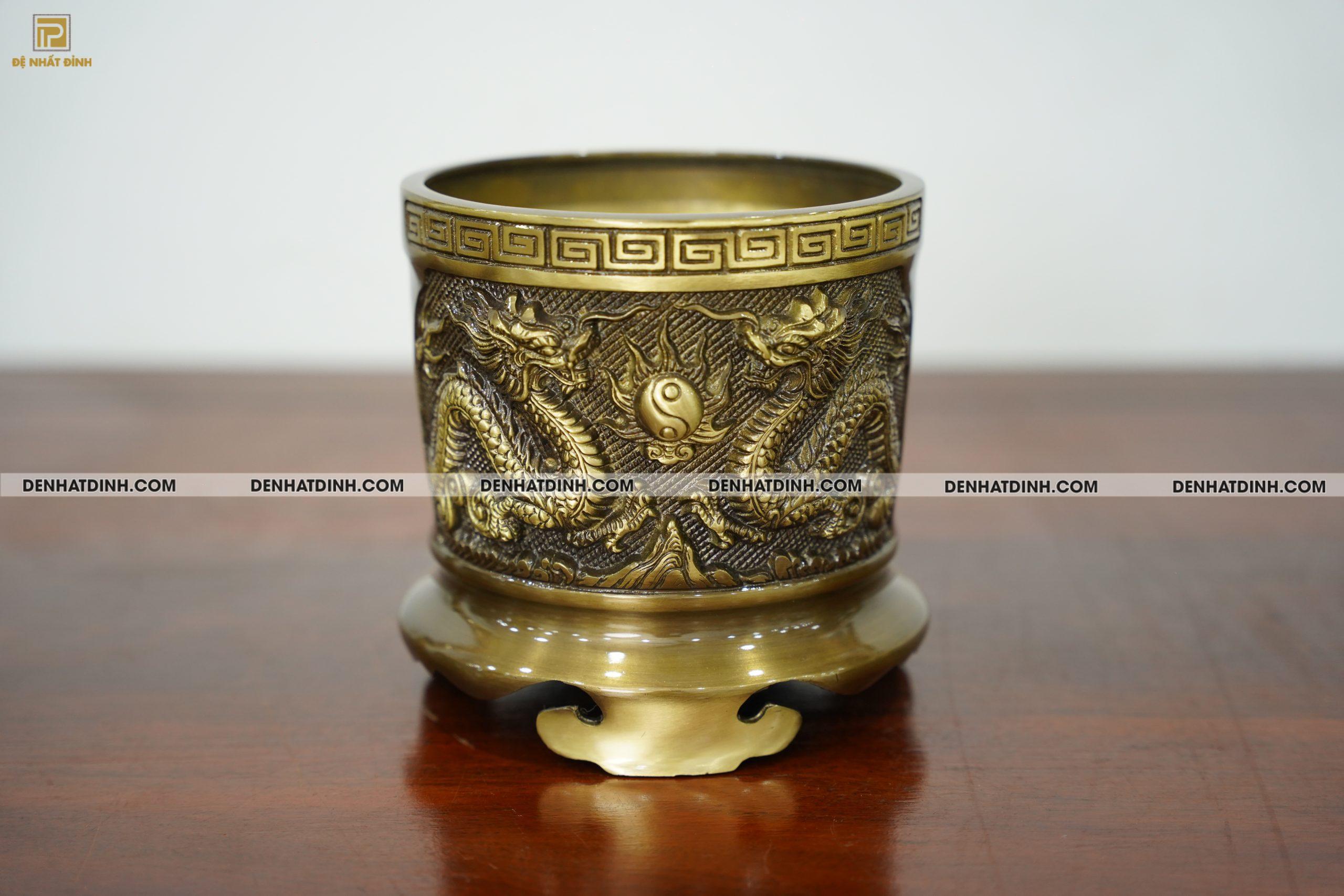 Bát hương bằng đồng 14 hun cổ CN - Ảnh 2