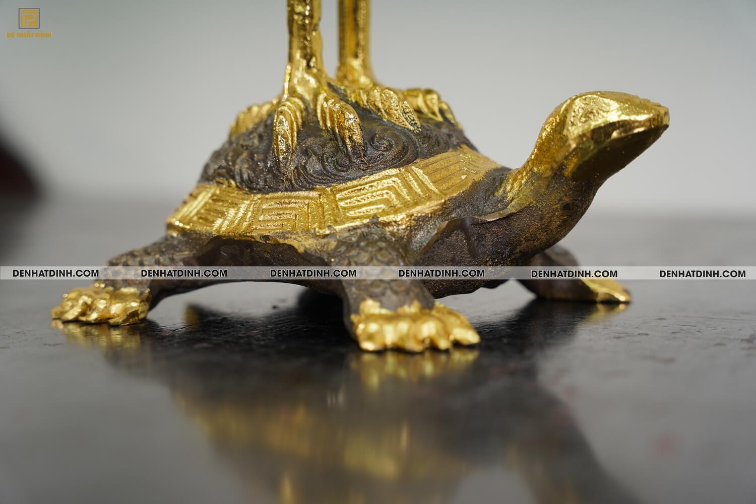 Bộ đỉnh thờ bằng đồng Ngũ sự Song Long dát vàng điểm 24k - Ảnh 10