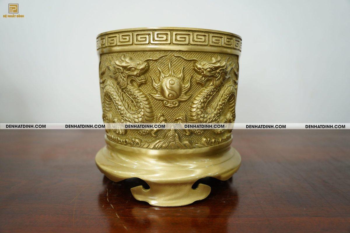 Bát hương bằng đồng Catut đường kính từ 14cm đến 35cm màu vàng đồng