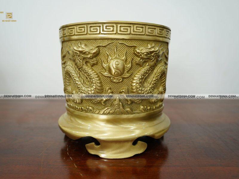 Bát hương bằng đồng Catut đường kính từ 14cm đến 35cm màu vàng đồng