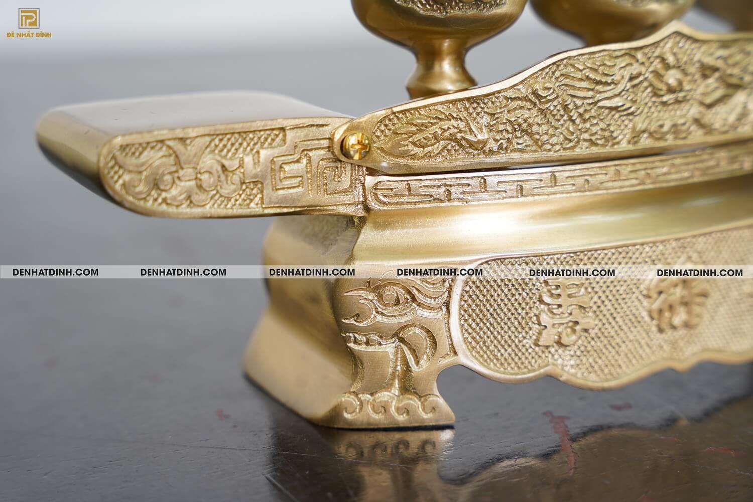 Khay chén 3 màu vàng mộc đồng catut - Ảnh 7