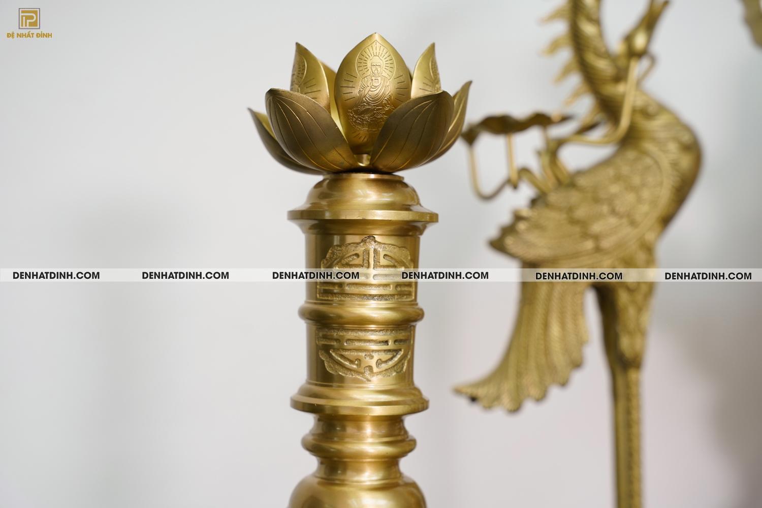 Bộ đỉnh đồng ngũ sự Song Long Tứ Linh Phụng Gia Tiên 65cm - Màu đồng Catut - Ảnh 8